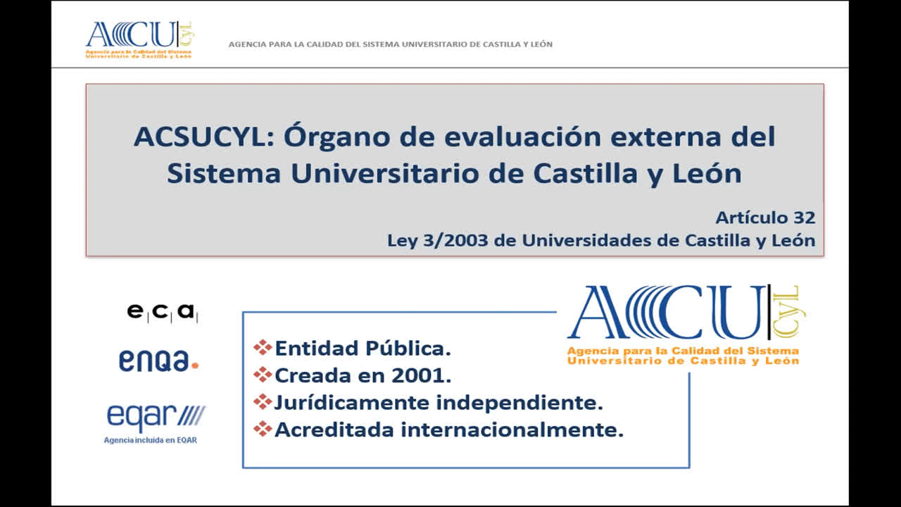  ACSUCYL, European Quality Agency ( QFORTE )