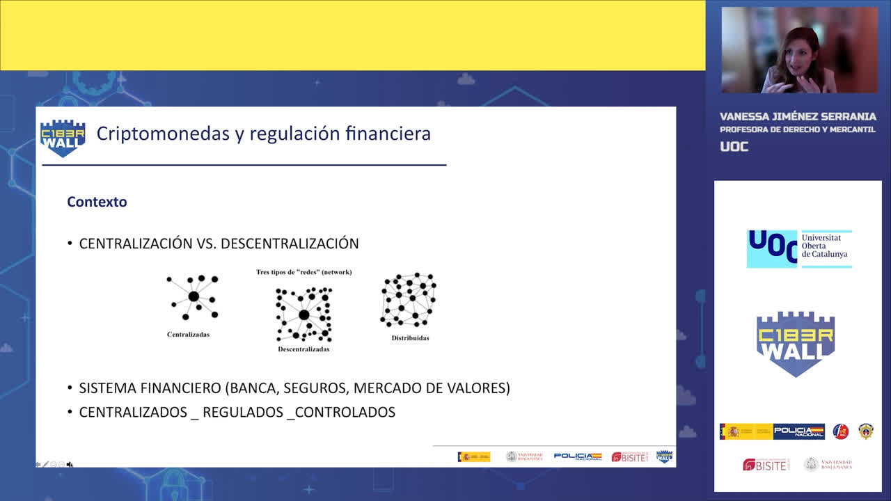 Criptomonedas y regulación financiera Vanessa Jiménez (I)